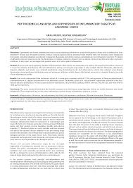 PHYTOCHEMICAL ANALYSIS AND SUPPRESSION OF INFLAMMATORY TARGETS BY ADHATODA  VASICA