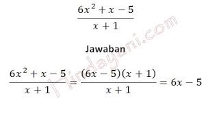 Contoh Soal Pembagian Aljabar Kelas 7 Dan Pembahasannya