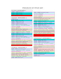 PROGRAM OF PPAM 2007