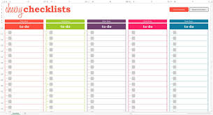 Create a checklist in excel. Cheery Checklists Excel Template Savvy Spreadsheets