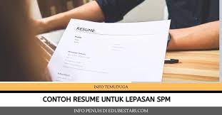 Maybe you would like to learn more about one of these? Contoh Resume Untuk Lepasan Spm Resumekreatif Atiee Facebook