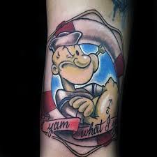 70 Popeye Tattoo Designs For Men Spinach And Sailor Ideas Popeye Tattoo Anchor Tattoo Men Tattoo Designs