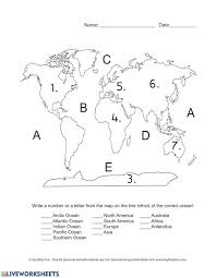 Continents And Oceans Interactive And Downloadable Worksheet You Can Do The Exercises Onl In 2020 Continents And Oceans Social Studies Worksheets Printable Worksheets