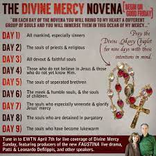 In the name of the father, the son, and the did you know that each month has a traditional catholic devotion? The Novena For Divine Mercy Can Be Prayed Anytime But Specifically Requested By Jesus To Start On Good F Divine Mercy Novena Divine Mercy Chaplet Divine Mercy