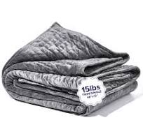 Gravity Weighted Blankets for Adults, 15lbs Grey (48" x 72", Twin/Single) -  Heavy Comfort Cotton Blanket with Glass Beads - Utra-Soft Premium ...