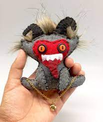 Felt Krampus Doll Ornament Merry Yule Gruss Vom Krampus Etsy Creepy Christmas Pagan Christmas Yule Crafts