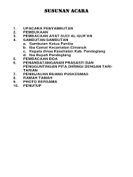 Demikianlah beberapa contoh surat undangan rapat contoh surat undangan resmi semoga dapat. Susunan Acara Peresmian