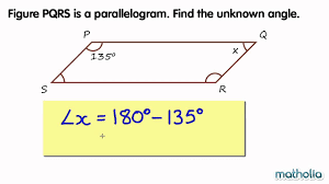 Do you have to have a sum of degrees in a rhombus? Finding Unknown Angles In A Parallelogram Youtube