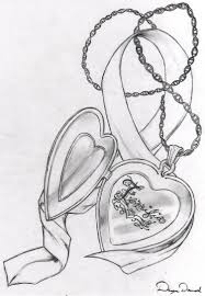 Zentangle soulmate adult coloring page. Simple Heart Locket Drawing Novocom Top