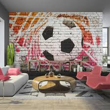 Papier Peint Street Football Un Produit Original De Wall Designers Pour Enrichir Votre Interie Deco Chambre Garcon Papier Peint Chambre Deco Chambre Ados