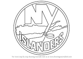 New york islanders logo png one of the most known us ice hockey teams, new york islanders have had almost the same logo throughout their history, with the the slick was crossing an orange silhouette of the long island part of new york and had a white and orange hockey puck on its right. Learn How To Draw New York Islanders Logo Nhl Step By Step Drawing Tutorials