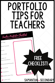 Teacher cover letter and resume template. Teacher Portfolio Tips And A Free Checklist Samantha In Secondary