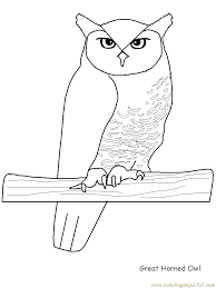 Printable harry potter coloring pages. Great Horned Owl Coloring Page For Kids Free Owl Printable Coloring Pages Online For Kids Coloringpages101 Com Coloring Pages For Kids