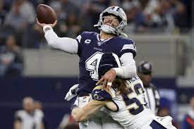 Dak Prescott Of The Dallas Cowboys Is Hit By Clay Matthews Of The Los Dallas Cowboys Dak Prescott Nfc East