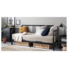 fyresdal daybed with 2 mattresses black minnesund firm twin ikea day bed frame fyresdal ikea bed
