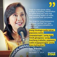 Vice President Leni Robredo said she understands that making public  classified and confidential issues related to the illegal drugs would  endanger the security of the state. However, Robredo underscored the  importance of
