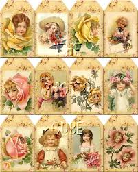 Flower Girl Darlings Charming Vintage Art Hang Gift Etsy In 2020 Vintage Flower Girls Paper Crafts Cards Vintage Tags