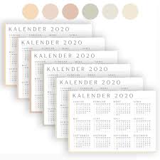 Hier findest du einen schönen familienkalender zum selbst ausdrucken. Kalender 2021 2020 Mit Kalenderwochen Zum Ausdrucken 12er Set Swomolemo Printables