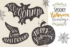 Halloween Overlays Vector Overlays Photoshop Brush Set Hand Lettering
