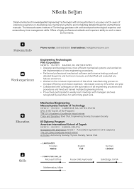 Changed computer components for floor computers and servers. Engineering Technologist Resume Sample Kickresume