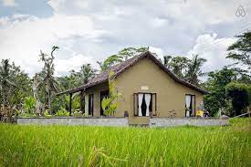 บ านกลางท งนาข าว บรรยากาศเร ยบง าย อากาศบร ส ทธ ผ งบ าน ร ปแบบบ าน กระท อมชนบท