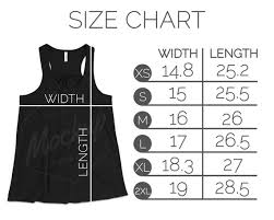 bella canvas 8800 size chart womens flowy racerback tank flat lay mockup t shirt tank size chart bella canvas size chart