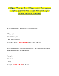 ATI TEAS 7 Practice Test #2 Newest 2025 Actual Exam Complete Questions And  Correct Answer | Exams Nursing | Docsity