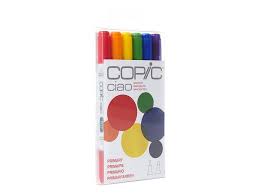 copic ciao 6pc primary tones kit primary colors 6 piece marker set