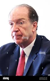 David Malpass, 13th President of the World Bank Group, speaks during an  interview conducted by Yomiuri Shimbun in Chiyoda Ward, Tokyo