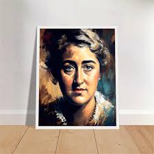 Agatha Christie Oil Painting Art Print Portrait POSTER 1