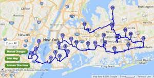 What schedule is the route planner proposing for the coming days? Multi Stop Route Planner Synced With Google Maps Myrouteonline