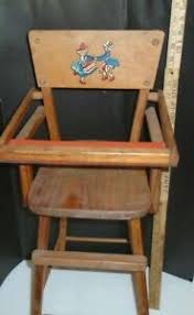 Antique Vintage Wood Doll High Chair 27 Ebay