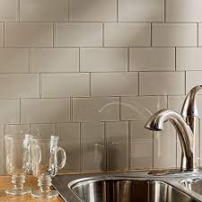 Shop for peel and stick backsplashes in peel and stick tile. Aspect Peel And Stick Backsplash Kit Putty Glass Tile For Https Www Amazon Com Dp B01g7iptf4 Ref Cm Glass Backsplash Glass Tile Backsplash Tile Backsplash