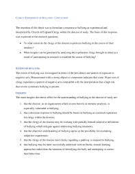 Doc Clergy Experience Of Bullying Conclusion Lorraine Turner Academia Edu