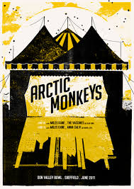 Band event poster suitable for screen printing. Pin By Dina On Music Posters Letterpress Poster Arctic Monkeys Vintage Music Posters