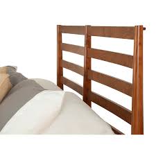 Give your bedroom a crisp look and feel with this slatted, panel headboard. Alpine Furniture Flynn Standard King Bed Slat Back Headboard In Acorn Brown 1066 27ek
