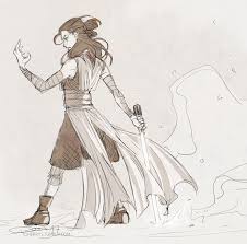 The Last Jedi Rey Sketch For May The 4th Or How I Presume She Might Look From The Released Designs Star Wars Drawings Rey Star Wars Star Wars Artwork
