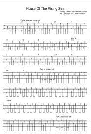 House Of The Rising Sun Ami 1 Banjo Music Banjo Lessons Banjo Tabs