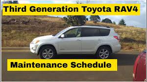 Third Generation 2009 Toyota Rav4 Maintenance Schedule This Video Covers The Maintenance Schedule For A 3rd Generation 2009 Toyota Rav4 Rav4 Three Generation