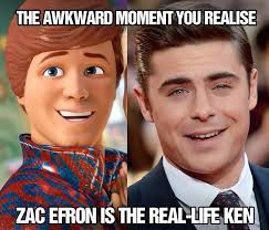 Zac Efron Ken Awkward Moments Memes In Real Life Zac Efron