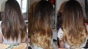 Lors de l'application de la crème mèche par mèche, faites un premier passage sur les pointes, puis. Comment Reussir Un Tie And Dye Degrade Marron Et Blond Youtube