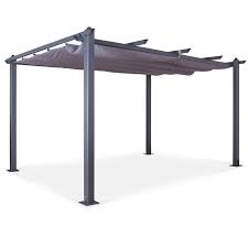 Tonnelle Pergola Aluminium 3x4m Toile Coulissante Hero Xl En 2020 Belvedere Toit Pergola Tonnelle Pergola