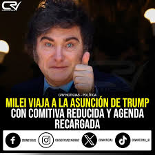 MILEI VIAJA A LA ASUNCIÓN DE TRUMP CON COMITIVA REDUCIDA Y AGENDA RECARGADA  🇺🇸 Javier Milei está listo para viajar a Washington D.C. para participar  en la asunción de Donald Trump con