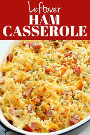 Leftover Ham Casserole With Noodles Ham Corn Creamy Garlic Sauce And Crunchy Panko T Ham Dinner Recipes Leftover Ham Recipes Leftover Ham Recipes Casseroles