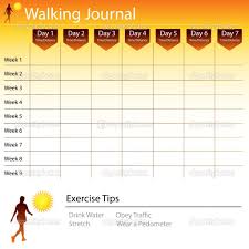 Free Printable Walking Log Chart Walking Journal Chart