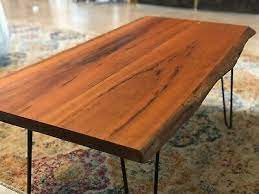 Mdf rectangle coffee table end table with storage shelf $ 147 10 /box. Rustic Cherry Wood Coffee Table With Hairpin Legs Ebay