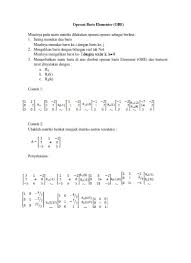 Contoh soal matriks eselon tereduksi. Modul Matematika Lanjut 1 Si
