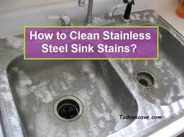 clean stainless steel sink stains