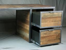 Enjoy free shipping on most stuff, even big stuff. Buy Handmade Reclaimed Wood Desk With File Cabinet Drawers Rustic Industrial Office Furniture Filing Made To Order From Combine 9 Custommade Com