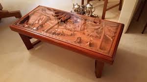 The hand carved teak coffee table available on the site are made of different materials such as wood, aluminum, marble, steel, glass and so on, so that you can pick the best one to go with your existing decor. Indonesian Philippines Solid Wood Coffee Table Ridgely Auction Realty Co